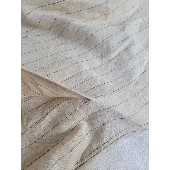 Max Studio Womens Striped Linen-Blend Open Front Jacket Large Ivory New $118 - Picture 6 of 9